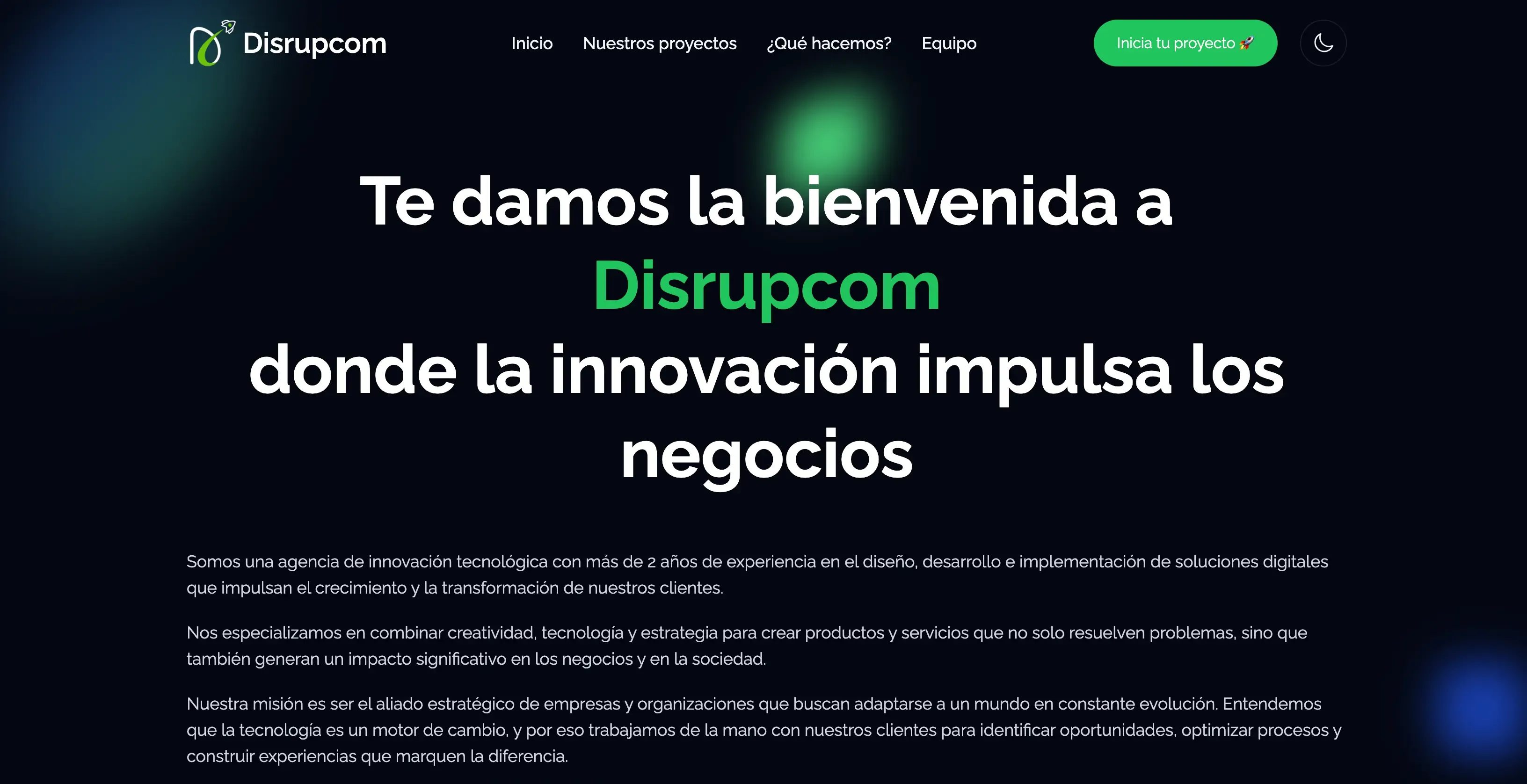 A screenshot of https://disrupcom.netlify.app/