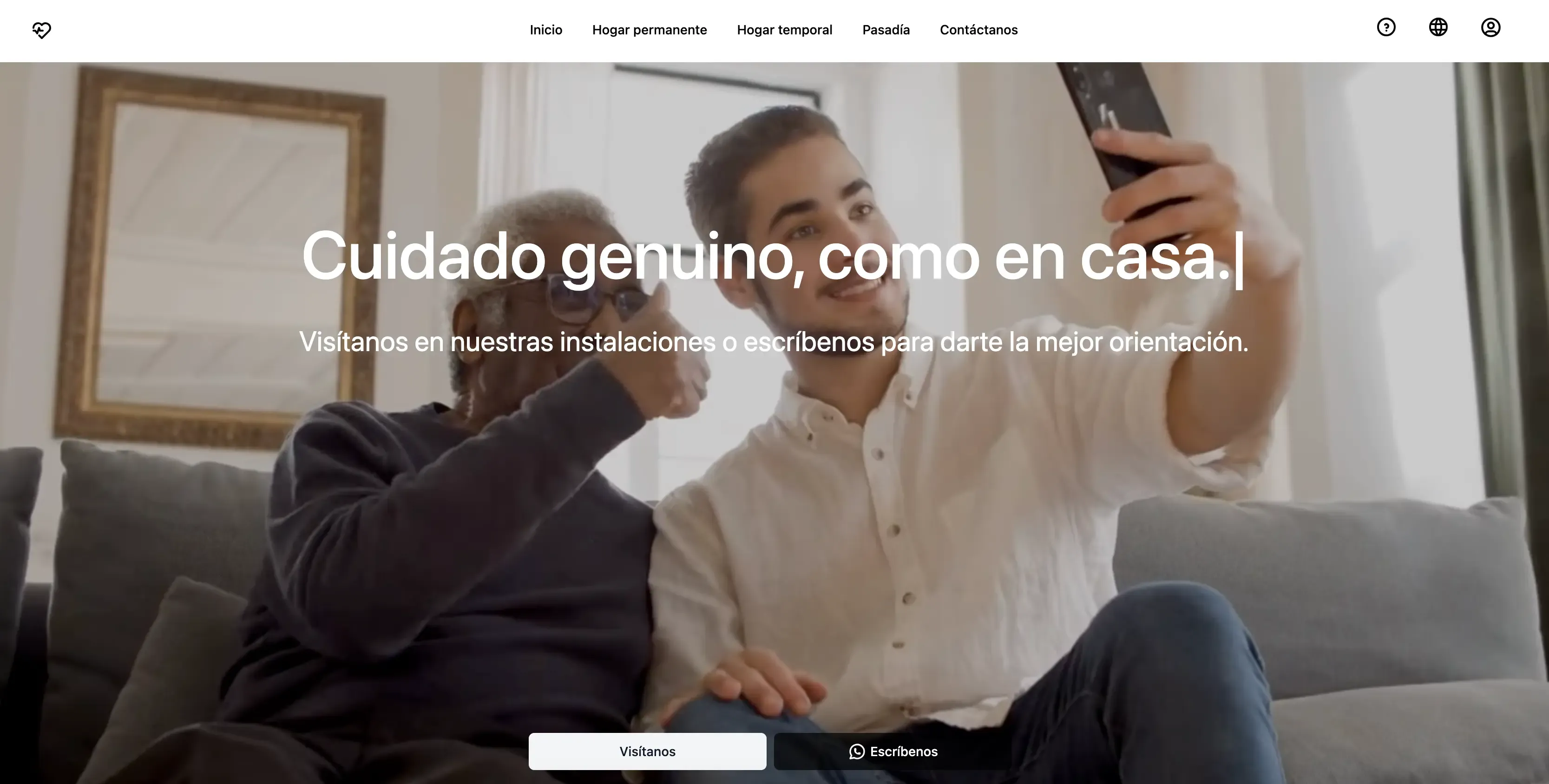A screenshot of https://senior-care-landing.netlify.app/